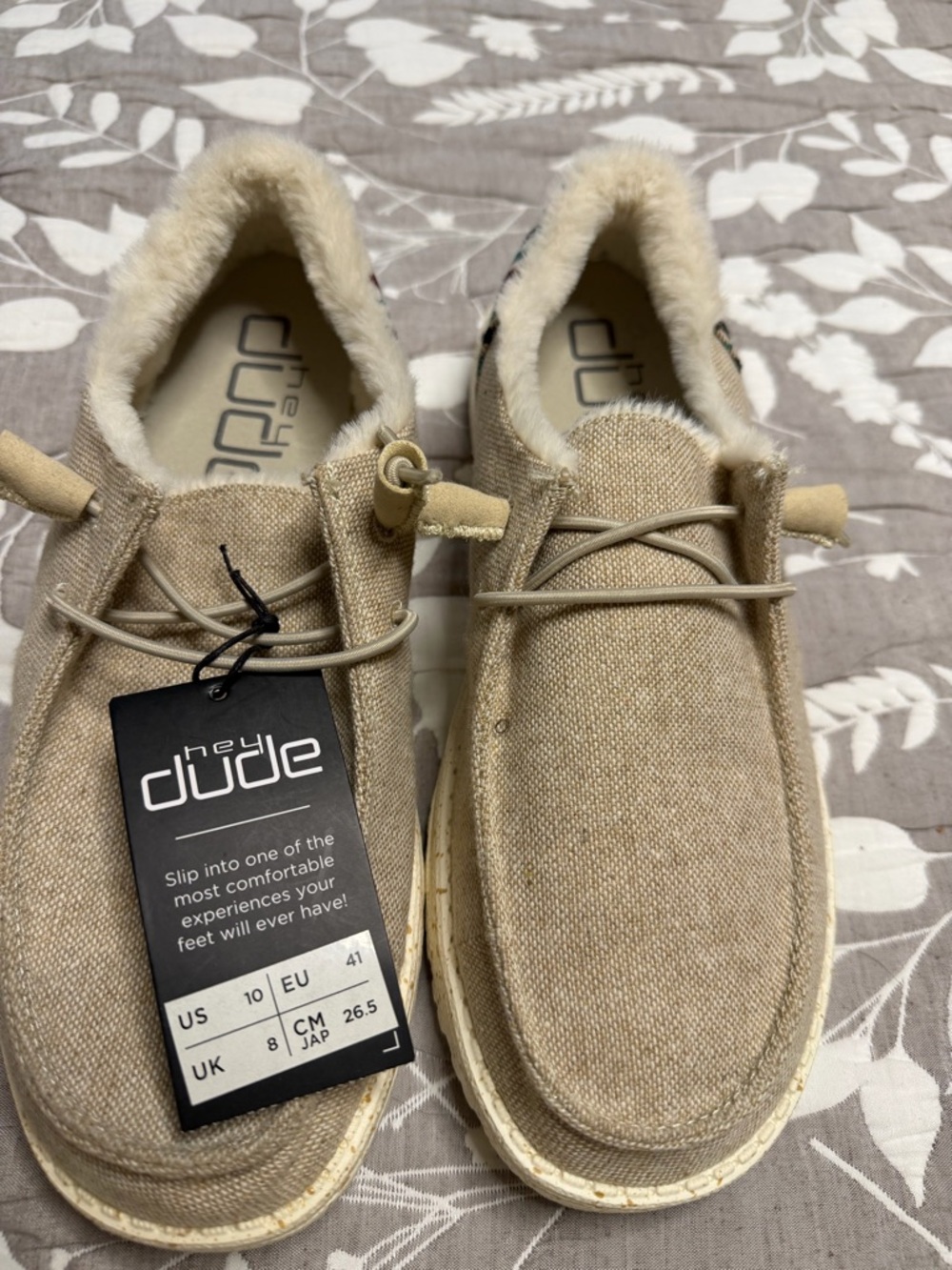 Hey Dude Women's Beige Wally Slip-On Shoes